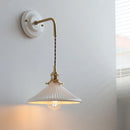 IWHD Japan Style Ceramic LED Wall Sconce with Adjustable Copper Arm for Bedroom and Bathroom - Nordic Modern Wandlamp by Ljojo