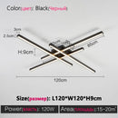 Modern Black Ceiling Lamp Nordic Long Strip Living Room Bedroom Restaurant Home Decoration Indoor Lighting by Ljojo