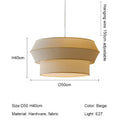 Nordic Wabi-Sabi Fabric Led Pendant Chandelier by Ljojo