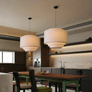 Wabi-Sabi Fabric Pendant Lights Medieval Retro Chandelier by Ljojo