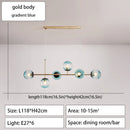 LED Glass Ball Chandelier Lamp Modern Minimalist Home Decor Pendant Light - Ljojo