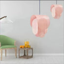 LED Modern Pink Hollow Restaurant Pendant Lights Minimalist Dinning Art Hanging Lamp Ljojo