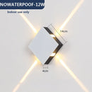 Ljojo LED Wall Lamp Modern Star Cross Design Bedroom Living Room Light