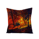 Ljojo Maple Leaf Sunflower Pillowcase for Living Room Bedroom Decor, 45*45cm