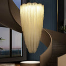 Ljojo Luxury Crystal Beading Chandelier Dimmable LED Lighting Fixture for Dining Room & Kitchen Island