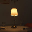LED Gold Table Lamp Modern Night Light Fabric Shade Bedroom Bedside Lighting Ljojo