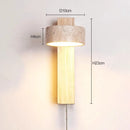 Bedroom Headboard Wall Lamp French Medieval Solid Wood Retro Lighting Cream Wabi-Sabi Ljojo