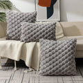 Ljojo Luxury Faux Fur Cozy Throw Pillow Cover for Sofa Couch