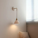 IWHD Japan Style Ceramic LED Wall Sconce with Adjustable Copper Arm for Bedroom and Bathroom - Nordic Modern Wandlamp by Ljojo