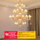 European Jade Lamp Crystal Pendant Lights French LED for Luxury Grand Hotel Staircase by Ljojo