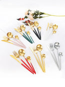 Ljojo 4-Piece Black Gold Stainless Steel Cutlery Set
