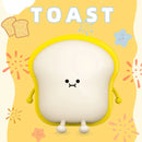 Cartoon Toast Bread LED Night Light Touch Sensor USB Rechargeable Mobile Phone Holder Ljojo