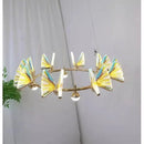 Ljojo Modern Acrylic Butterfly Led Pendant Light Gold Suspend Lamp for Home Decor