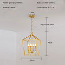 American Corridor E14 Pendant Lights Birdcage Chandelier by Ljojo LED Metal Frame Indoor Lighting