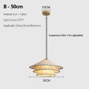 Japanese Style Fabric Pendant Lights Hand Knitted E27 Hanging Lamp for Bedroom - Ljojo