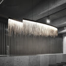 Ljojo LED Tassel Pendant Chandelier: Modern Luxury Chain Lamp for Hotel Lobby & Living Room