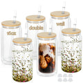 Ljojo 16oz Insulated Plastic Water Bottles with Straws Lids DIY Snowball Cup