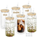 Ljojo 16oz Insulated Plastic Water Bottles with Straws Lids DIY Snowball Cup