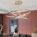Ljojo LED Ring Ceiling Chandelier for Dining Room Minimalism Lighting