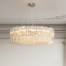 Ljojo Luxury Crystal Ceiling Chandelier LED Modern Chrome Hanging Lamps for Living Room Decor