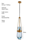 Ljojo Water Droplet Chandelier Glass Hanging Light Suspension for Kitchen