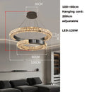 American Led Crystal Chandelier For Dining Room Lamp Dimmable Height Adjustable Black Lustre by Ljojo