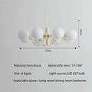 Ljojo LED Pendant Light: Modern Nordic Chandelier for Living Room, Bedroom, and Restaurant Lighting