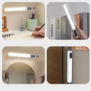 Ljojo LED Desk Clock Lamp: Rotatable Night Light for Bedroom Reading