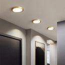 Ljojo LED Copper Ceiling Downlights: Ultra-Thin Round Panel Lamp for Kitchen, Bedroom, Stairway - 110V/220V