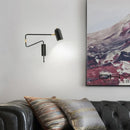 Ljojo Long-Arm Wall Lamp, Adjustable & Retractable with Switch, E27 Bedside Reading Light