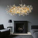 Ljojo Light Luxury Chandeliers: Living Room Crystal Lamp Elegant High-End Circular Dining Room Tea Room Bedroom Lamp