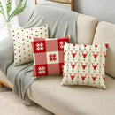 Ljojo Merry Christmas Linen Pillowcase Cushion Cover 45x45cm