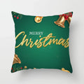 Ljojo Merry Christmas Green Pillowcase Sofa Decoration Cover
