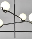 Ljojo LED Glass Ball Chandelier: Modern Minimalist Dining Room Hanging Lamp
