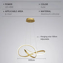 Ljojo LED Chandelier: Modern Dimmable Lighting for Home, Hotel, Living Room