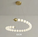 Modern French Cream Pearl LED Pendant Light Chandelier for Living Room by Ljojo
