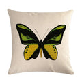 Butterfly Cotton Linen Throw Pillow Cover for Home & Car Decor - Ljojo