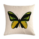 Butterfly Cotton Linen Throw Pillow Cover for Home & Car Decor - Ljojo