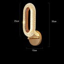 LED Crystal Wall Lamp 12W - Luxurious Ellipse Design for Corridor, Bedroom, Balcony | Ljojo