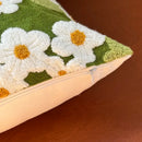 Ljojo Mini Flora Daisy Embroidery Cushion Cover - Decorative Pillow Case