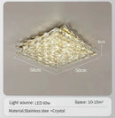 Ljojo Modern Gold Crystal Chandelier Ceiling Lamp for Dining Living Bedroom Island Decor