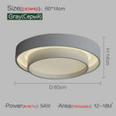 Ljojo LED Ceiling Light Modern Minimalist White Black Grey Indoor Lighting Fixture