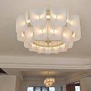 Wabi Sabi Acrylic Chandelier Lamp Modern Minimalist Living Room Hanging Fixture by Ljojo