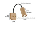 Ljojo LED Wall Lamps Indoor Art Square Round Ash Wood Lampshade Stair Light