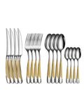 Ljojo 16-Piece Stainless Steel Cutlery Set - Knife Fork Spoon