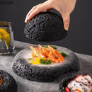 Ljojo Meteorite Texture Dining Plate Set for Sushi, BBQ, Japanese Cuisine & Desserts