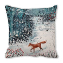 Ljojo Merry Christmas Pillowcase Cushion Cover for Festive Home Decor