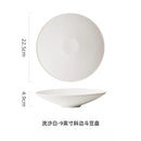 Ljojo Matte Black Western Food Plate Pasta Noodles Bowl Shallow Dish Set