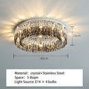 LED Crystal Ceiling Light Fixture for Living Room Kitchen by Ljojo - Modern Home Decor