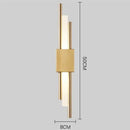 Ljojo Luxe Gold LED Tube Wall Sconce with Marble Accent